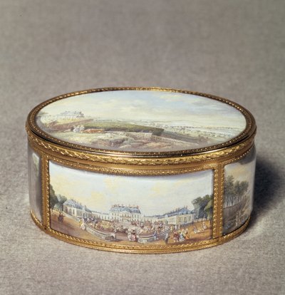 Snuff Box Painted with Views of Schloss Bellevue by Louis Nicolas van Blarenberghe